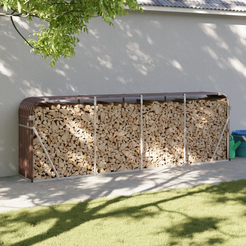 foto del prodotto portaceppi marrone 300x45x100 cm in acciaio zincatocod mxl 109106