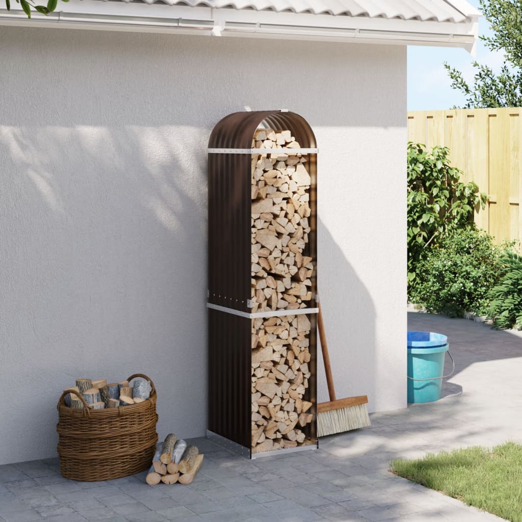 foto del prodotto portaceppi marrone 40x45x170 cm in acciaio zincatocod mxl 85031