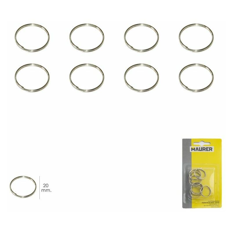 foto del prodotto portachiavi ad anello 20 mm blister 8 pezzi 