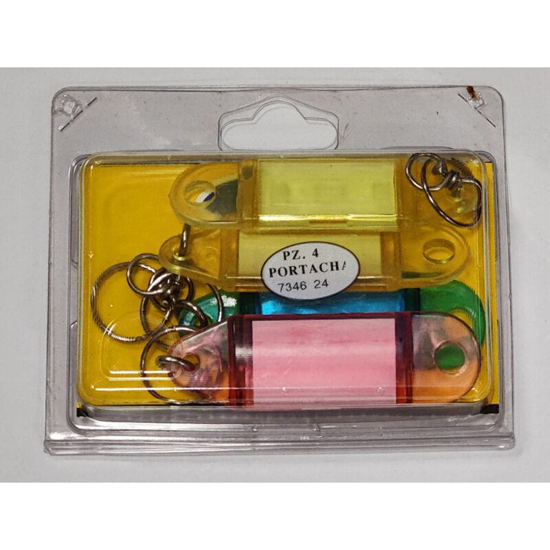 foto del prodotto portachiavi con targhetta so.di.fer colori assortiti 4pz - 734624