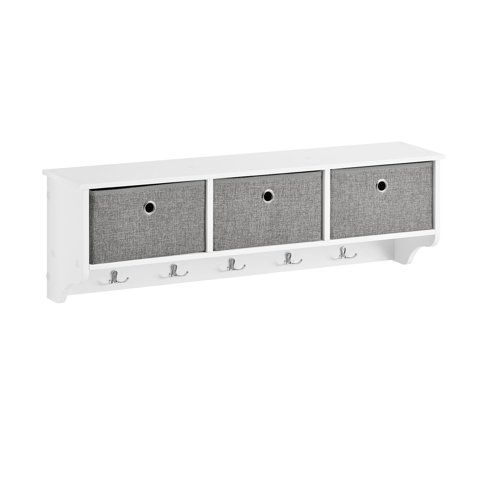 foto del prodotto portachiavi da muro ingresso attaccapanni da muro bianco frg282 w sobuy
