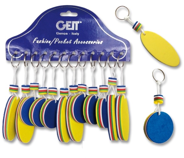 foto del prodotto portachiavi galleggiante soft cartella 12 pz colori assortit