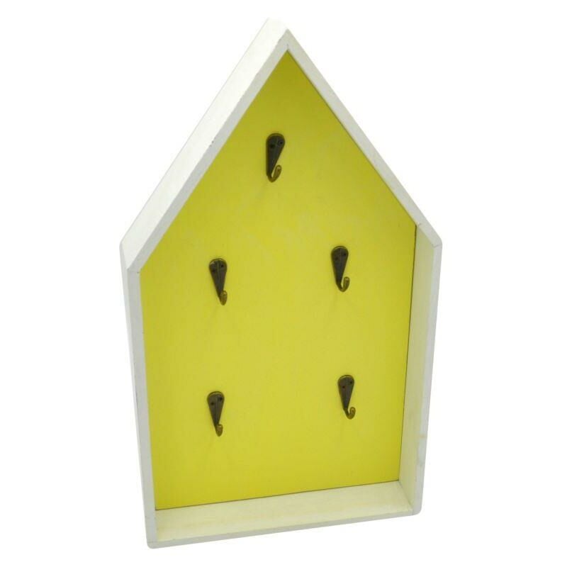 foto del prodotto portachiavi legno casetta domus 5 posticm22,9x5h41,1