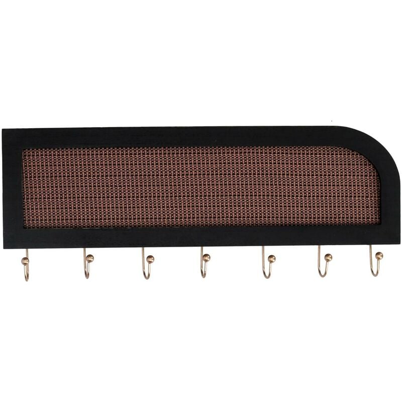 foto del prodotto portachiavi legno nero rettangolare cm40x2,5x16,5