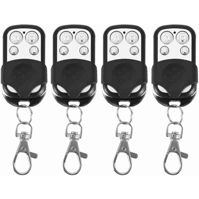 foto del prodotto portachiavi professionale con telecomando wireless in plastica, 4 pezzi, leggero per porte di garage di automobili - jeffergarden