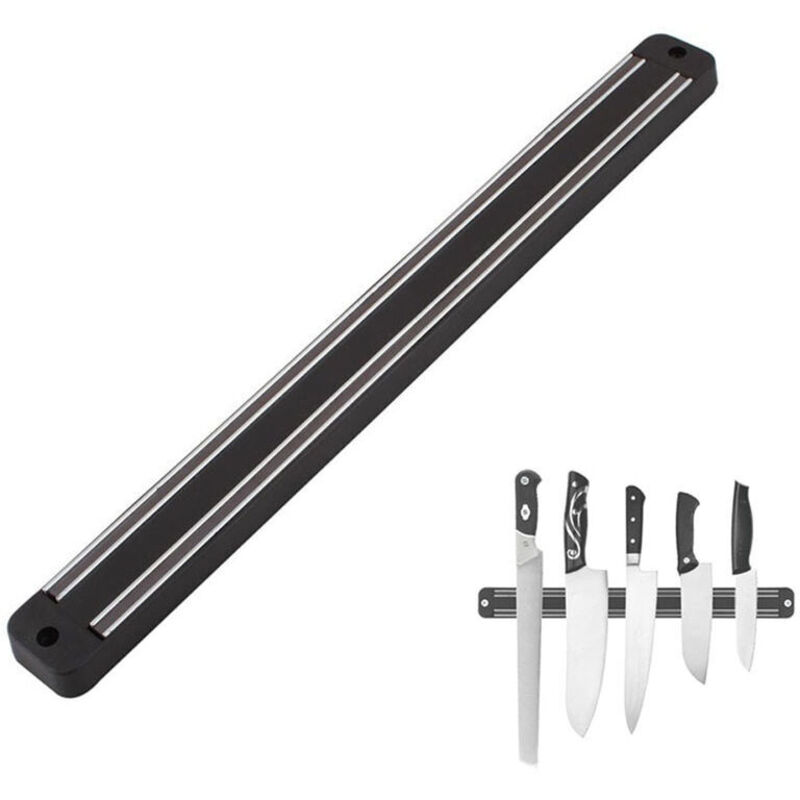 foto del prodotto portacoltelli magnetico da 33 cm, barra portacoltelli magnetica. il portacoltelli magnetico pu essere installato senza forare. ideale per coltelli e