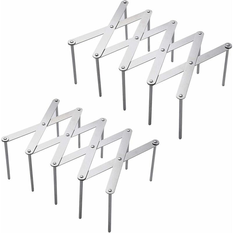 foto del prodotto portacoperchio in acciaio inossidabile, organizer per utensili da cucina, portacoperchio dal design regolabile per riporre i coperchi in vetro delle