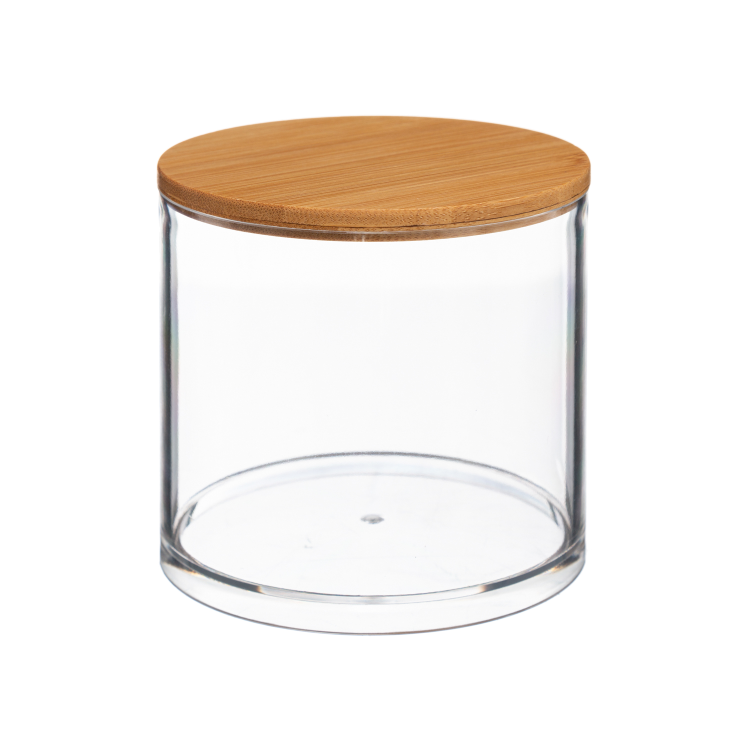 foto del prodotto portacotone rotondo con coperchio bambù selena