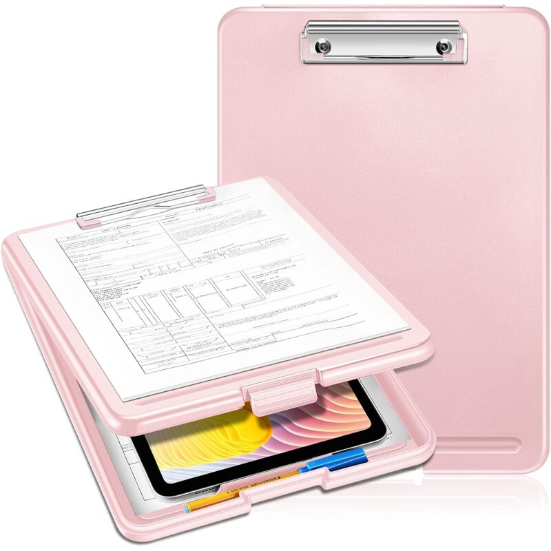 foto del prodotto portadocumenti a4 con contenitore portadocumenti a4 leggero 2 pezzi rosa 