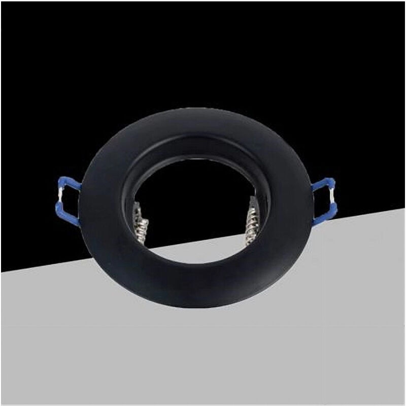 foto del prodotto portafaretto ad incasso fisso supporto tondo per faretti lampada in alluminio p32 nero trade shop traesio