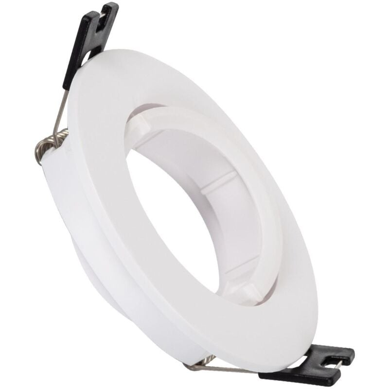 foto del prodotto portafaretto downlight circolare basculante per lampadina led gu10 gu5.3 foro 70mm bianco