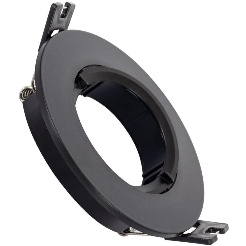 foto del prodotto portafaretto downlight circolare basculante per lampadina led gu10 gu5.3 foro 70mm nero