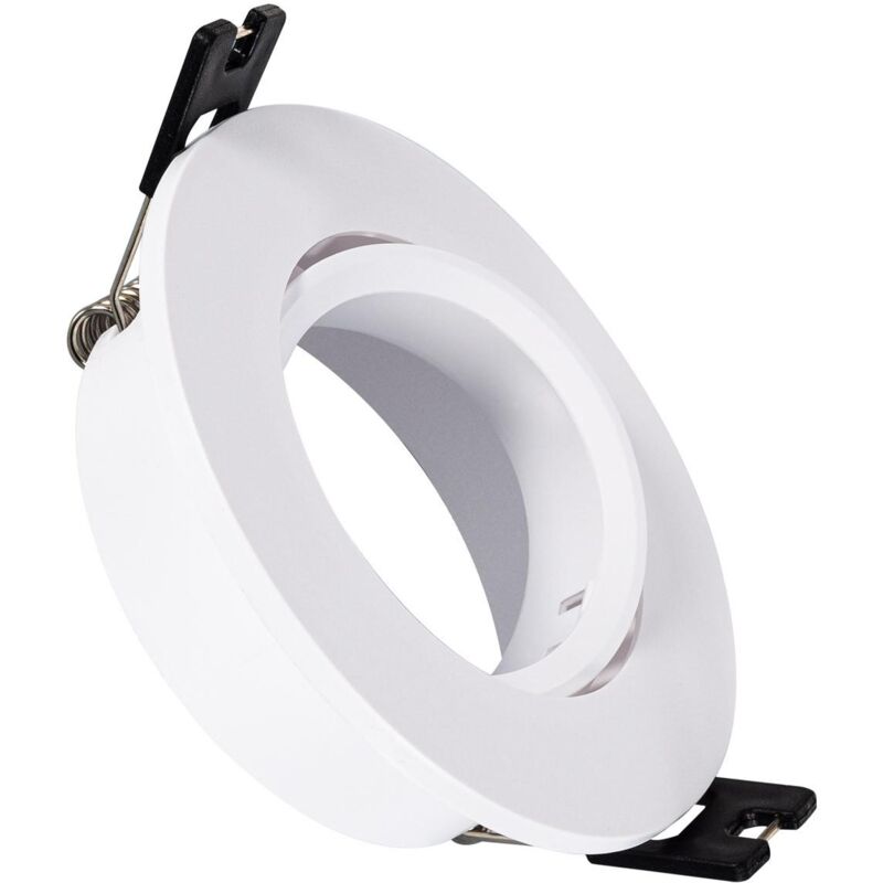 foto del prodotto portafaretto downlight circolare basculante per lampadina led gu10 gu5.3 foro 75mm nero