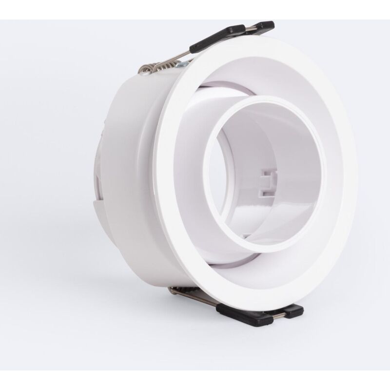 foto del prodotto portafaretto downlight circolare basso ugr lampadina led gu10 gu5.3 foro 75 mm suefix bianco