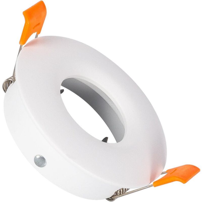 foto del prodotto portafaretto downlight circolare design bianco per lampadina led gu10 gu5.3 foro 70 mm bianco