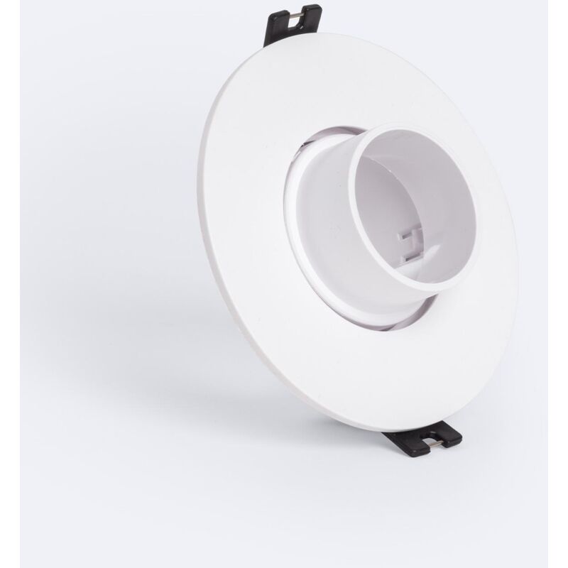 foto del prodotto portafaretto downlight circolare regolabile basso ugr lampadina led gu10 gu5.3 foro 75 mm suefix bianco