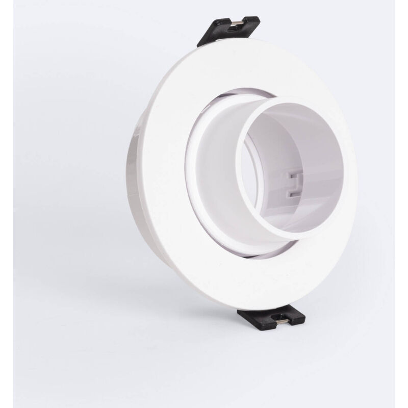 foto del prodotto portafaretto downlight circolare regolabile basso ugr lampadina led gu10 gu5.3 foro 75 mm suefix bianco