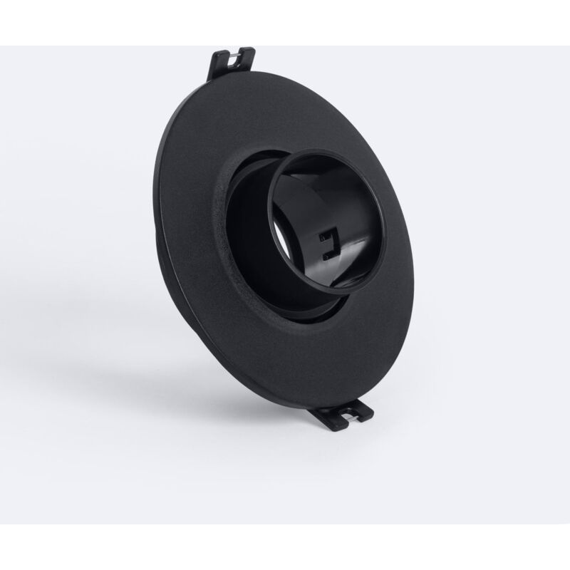 foto del prodotto portafaretto downlight circolare regolabile basso ugr lampadina led gu10 gu5.3 foro 75 mm suefix nero