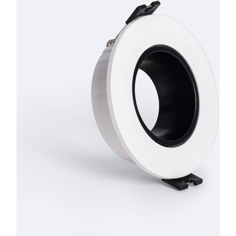 foto del prodotto portafaretto downlight conico basso ugr nero per lampadina led gu10 gu5.3 foro 90mm bianco nero
