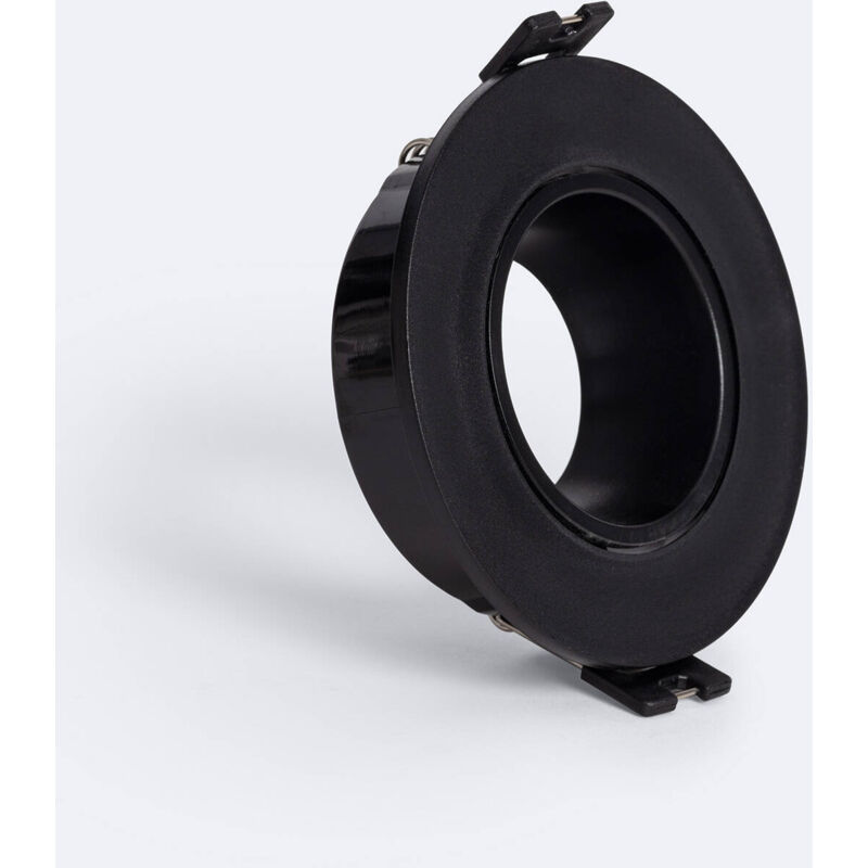 foto del prodotto portafaretto downlight conico basso ugr nero per lampadina led gu10 gu5.3 foro 90mm nero