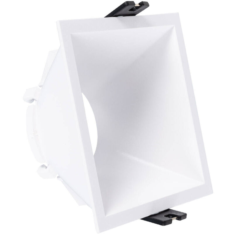 foto del prodotto portafaretto downlight quadrato basso ugr per lampadina led gu10 foro 85x85 mm bianco