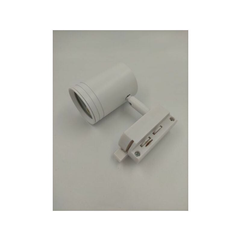 foto del prodotto portafaretto faretto gu10 bianco per binario monofase p26 gu10 b
