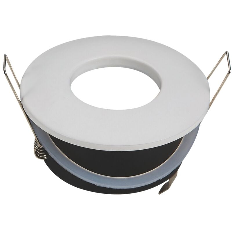 foto del prodotto portafaretto gu10 mr16 per doccia cromoterapia ip54 84mm bianco rotondo aigostar