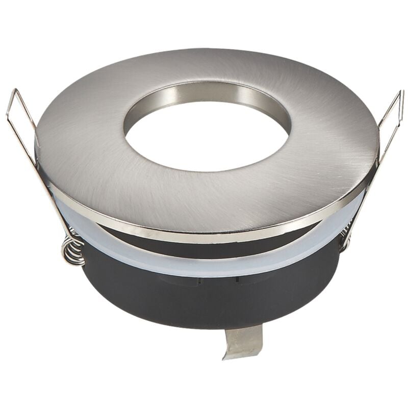 foto del prodotto portafaretto gu10 mr16 per doccia cromoterapia ip54 84mm nickel satinato rotondo aigostar