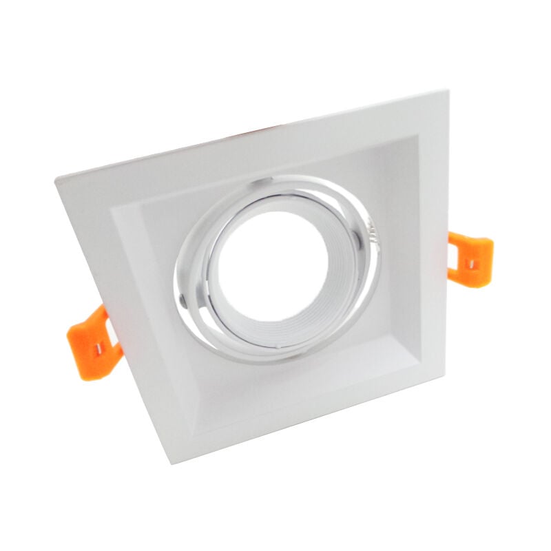 foto del prodotto portafaretto incasso orientabile per faretto led gu10 led ghiera quadrata
