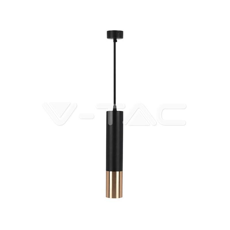 foto del prodotto portafaretto led a sospensione gu10 corpo in alluminio nero oro d 60300mm v tac