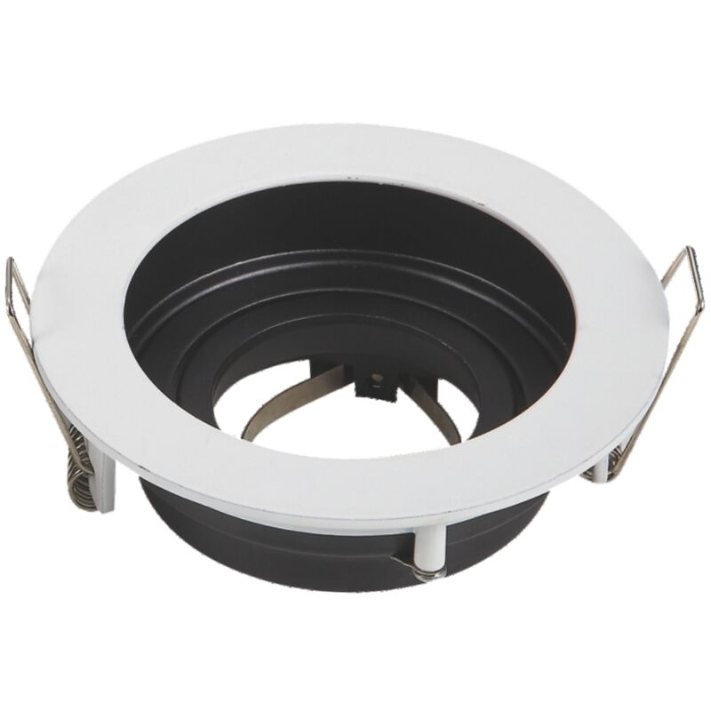 foto del prodotto portafaretto orientabile gu10 mr16 da incasso 100mm bianco rotondo aigostar