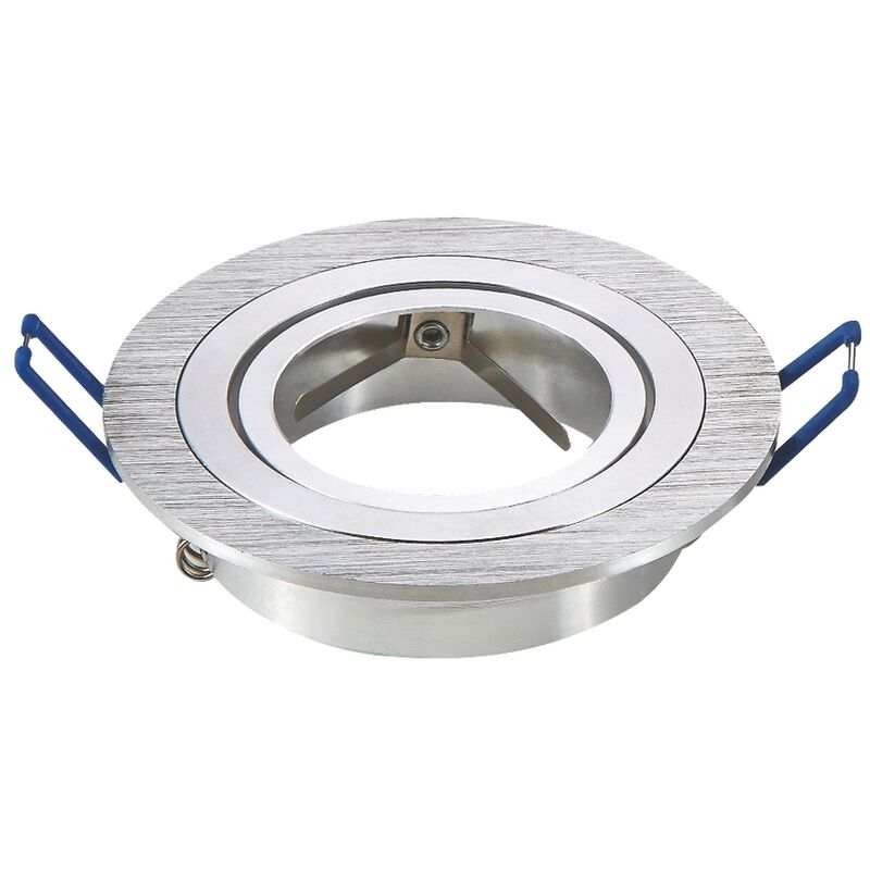 foto del prodotto portafaretto orientabile gu10 mr16 da incasso 91mm argento rotondo aigostar