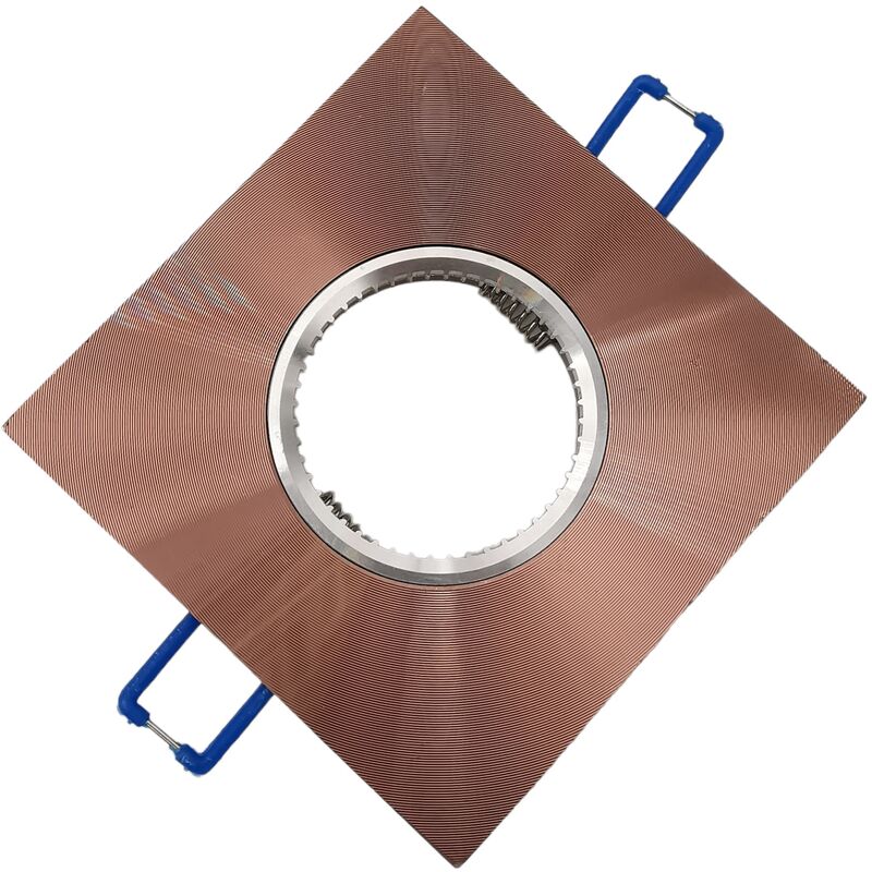 foto del prodotto portafaretto quadrato fisso da incasso soffitto cartongesso ultra slim per lampadine led gu10 mr16 marrone