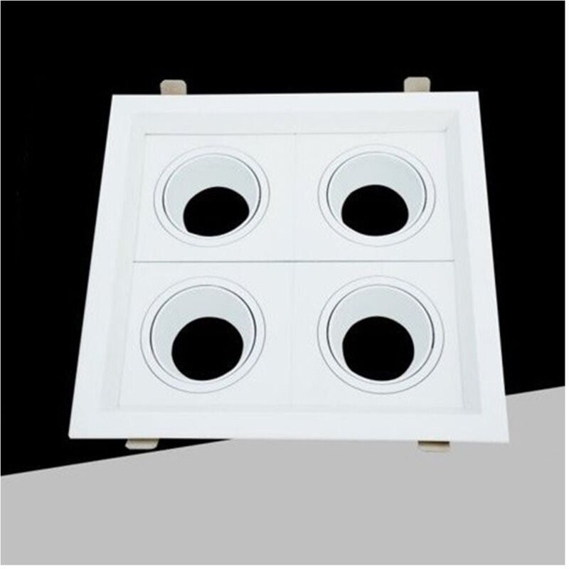 foto del prodotto portafaretto quadruplo orientabile incasso bianco per lampadine gu10/gu5.3 p33-b4 - - trade shop traesio