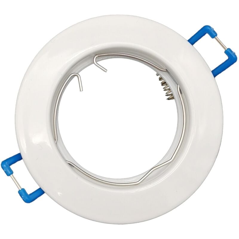 foto del prodotto portafaretto tondo fisso da incasso controsoffitti cartongesso per lampadina led gu10 bianco