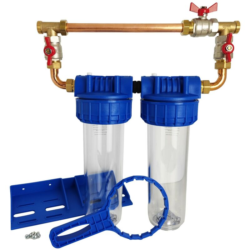 foto del prodotto portafiltro doppio acqua nuda 9'3 4 20 27f con by-pass