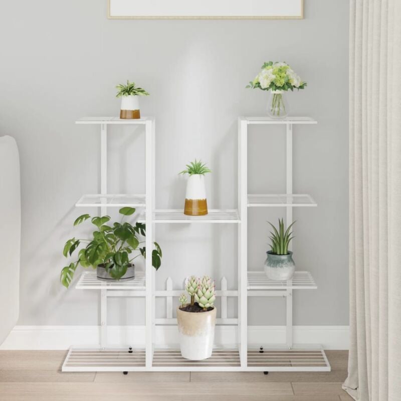 foto del prodotto portafiori 94,5x25x89 cm ferro bianco vidaxl