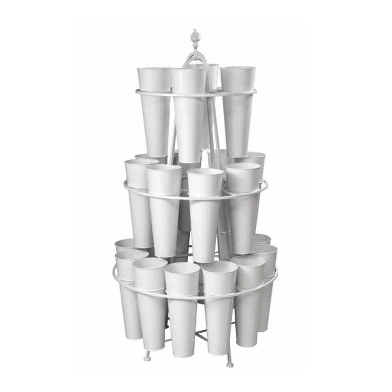 foto del prodotto portafiori espositore pz 24 bianco cm 82 x 151 h
