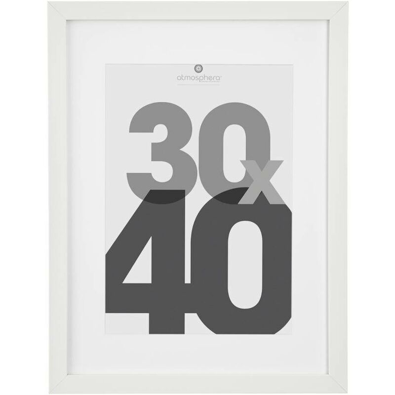 foto del prodotto portafoto in legno eva bianco 30x40cm atmosphera cr ateur d int rieur