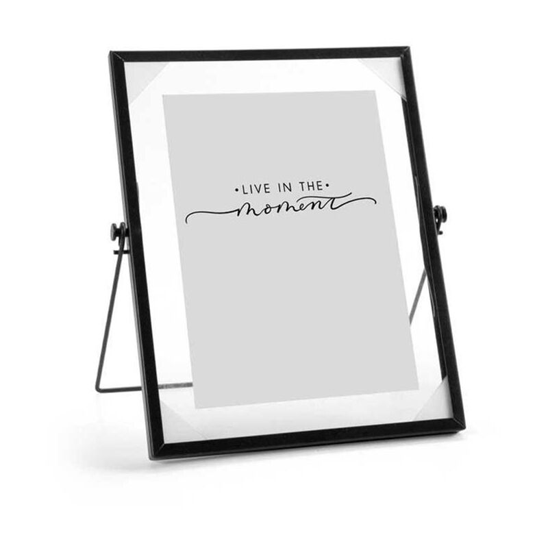 foto del prodotto portafoto verticale da tavolo in metallo 20x25 cm in colore nero