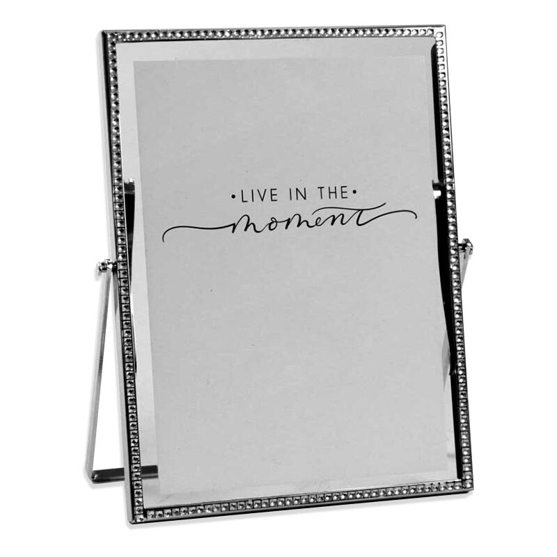 foto del prodotto portafoto verticale in metallo 13x18 cm colore silver