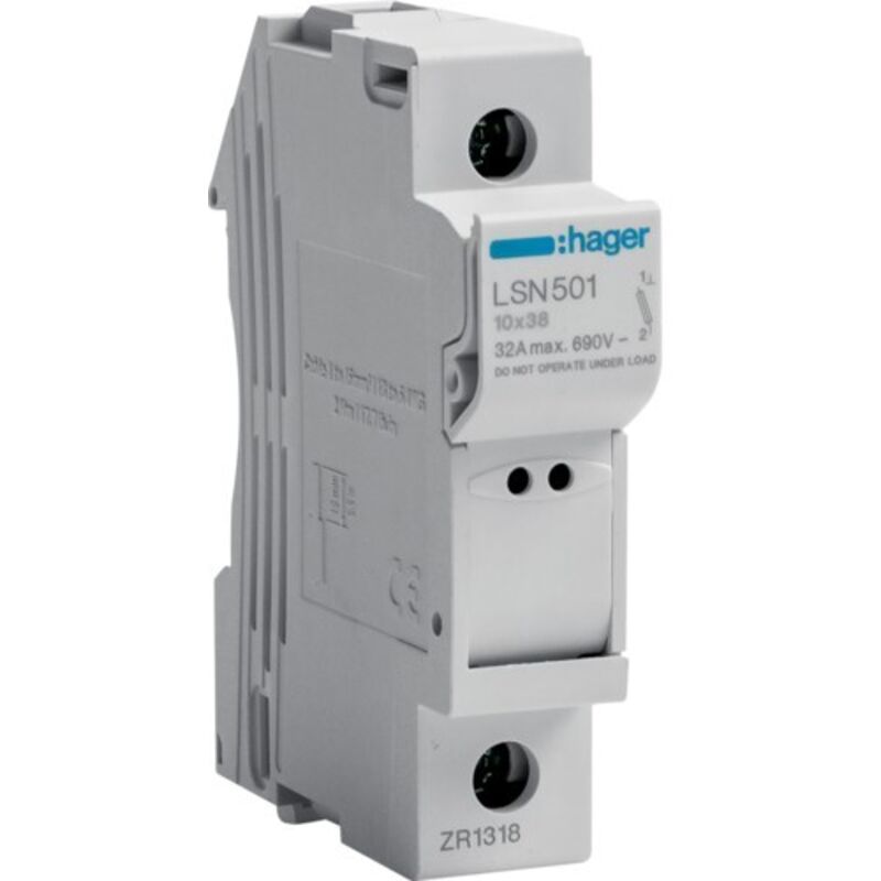 foto del prodotto portafusibile 10x38 1p 1m hager cod. lsn501 