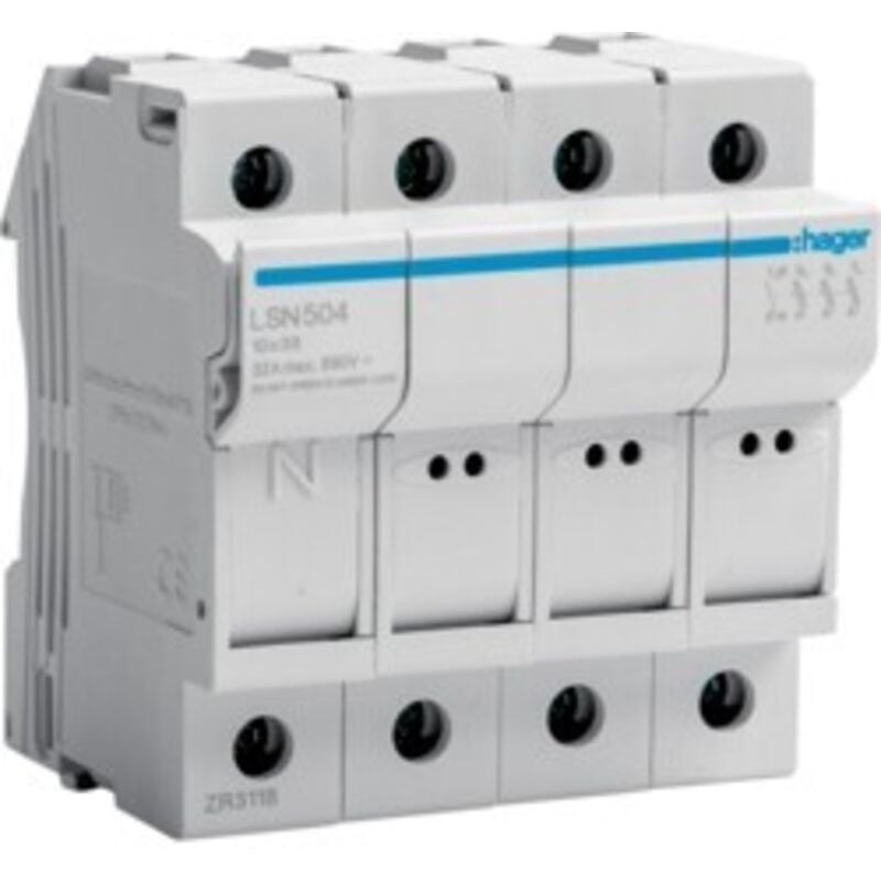 foto del prodotto portafusibile 10x38 3p n 4m hager cod. lsn504 
