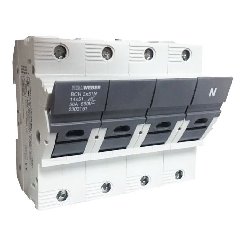 foto del prodotto portafusibile italweber sezionabile bch 14 x 51 mm 3p n 50a 690v 2303151