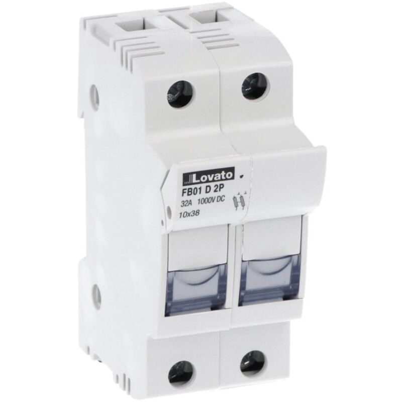 foto del prodotto portafusibile lovato 32a per fusibili 10x38mm fb01d2p