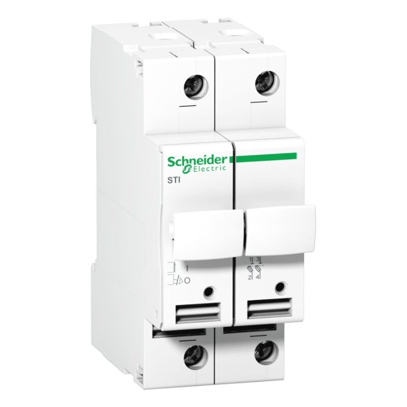 foto del prodotto portafusibile schneider 2p 32a 10,3x38 2 moduli a9n15651