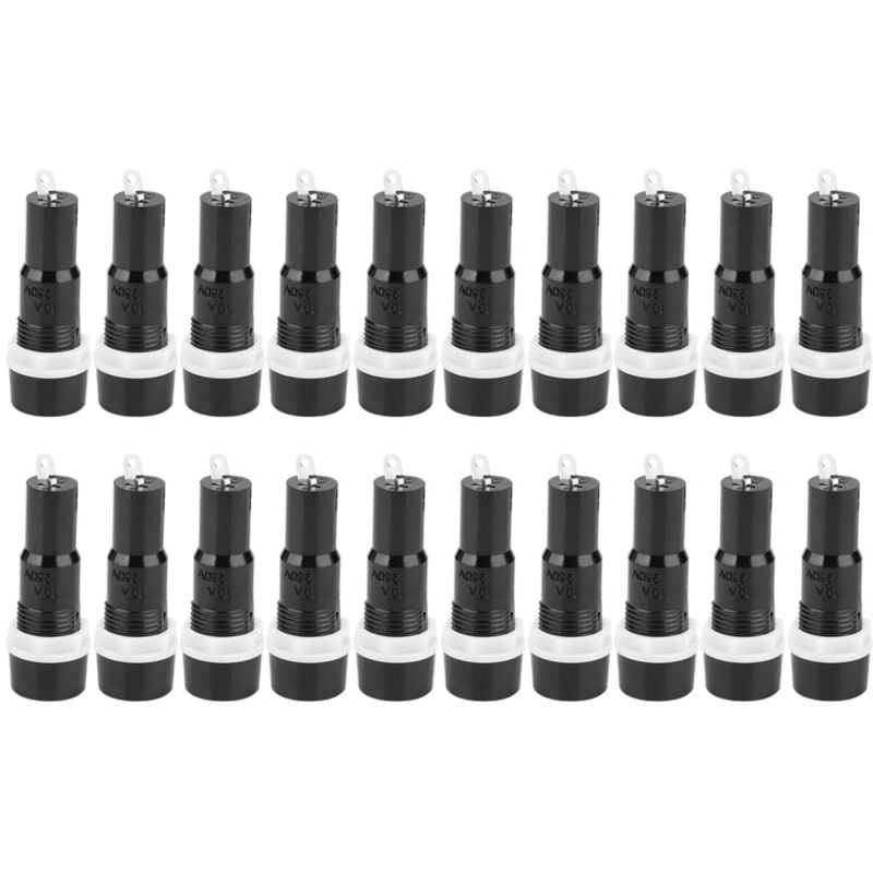 foto del prodotto portafusibili da 20 pezzi mf 527 custodia fusibile 5x20mm custodia protettiva nera per fusibili eosnow