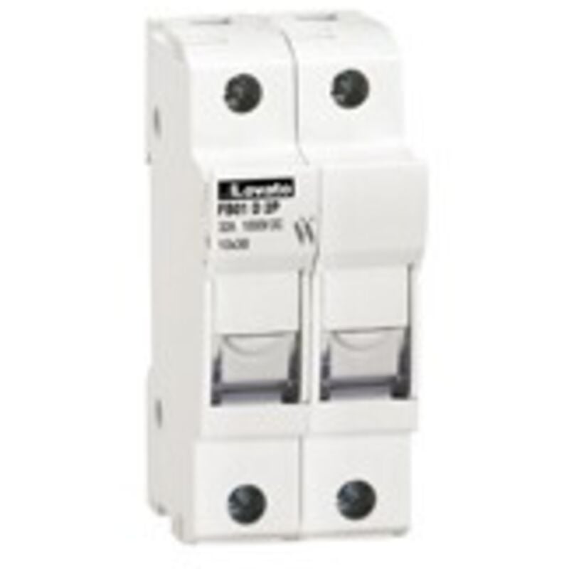 foto del prodotto portafusibili sezionabili 2p 10x38 1000v dc lovato cod. fb01d2p 