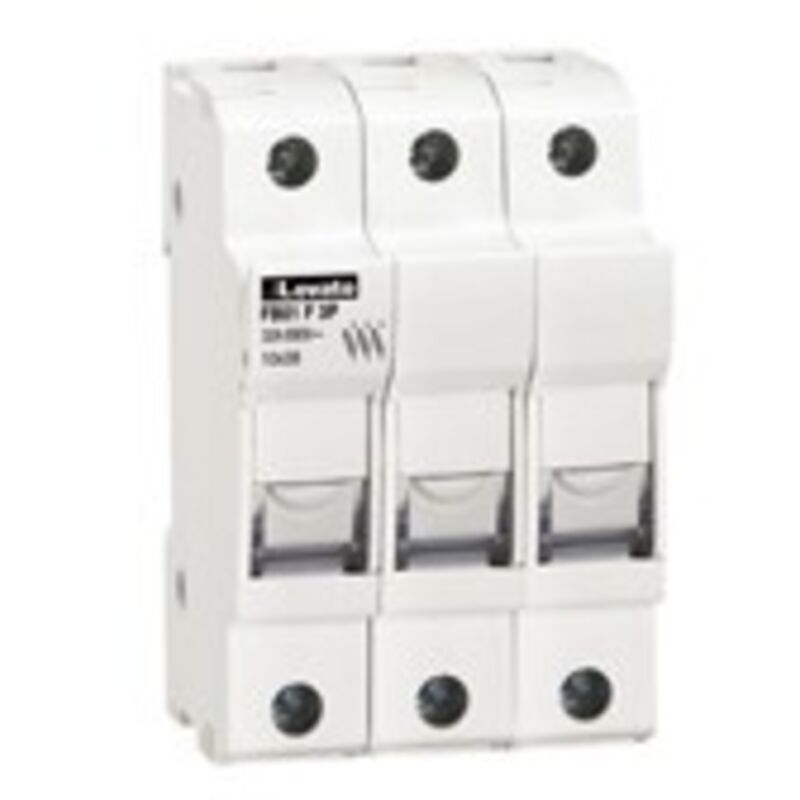 foto del prodotto portafusibili sezionabili 3p 10x38 lovato cod. fb01f3p 