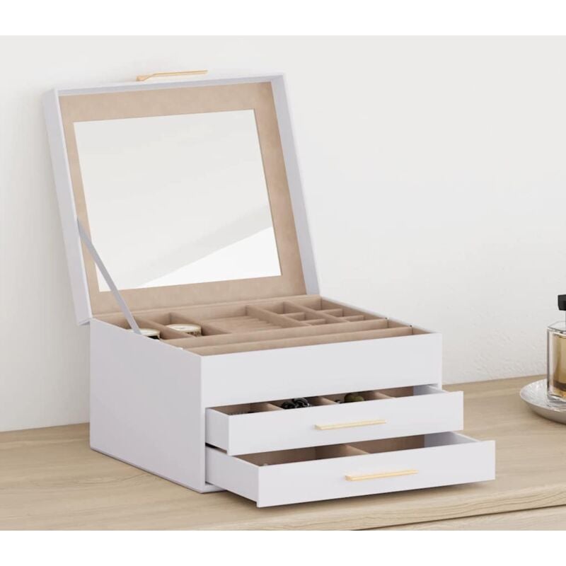 foto del prodotto portagioie 3 strati bianco 23x20,5x14 cm vidaxl